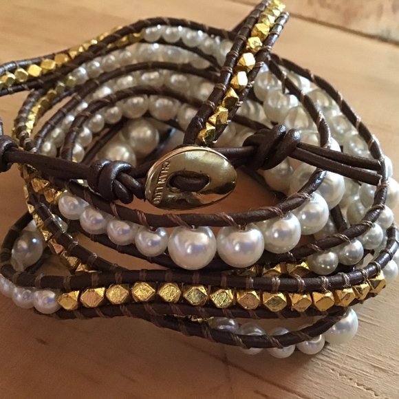 Pearl & Leather BoHo Wrap Bracelet - Picture 5 of 5